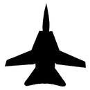 Silhouette clip art of a F-14 Military Jet Fighter