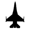 Silhouette clip art of a F-16 Military Jet Fighter