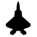 Silhouette clip art of a F-22 Military Jet Fighter