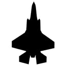 Silhouette clip art of a F-35 Military Jet Fighter