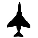 Silhouette clip art of a F-4 Military Jet Fighter