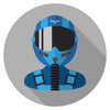 Clip art of the head of a pilot 