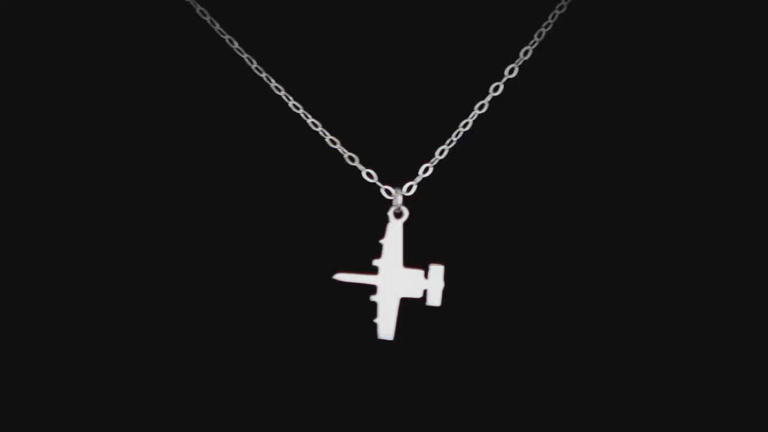 A-10 Warthog necklace video on a black background