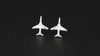 video of T-45 Goshawk stud earrings made from sterling silver on a black background 