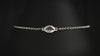 Close up video of an engraved B-2 Bomber Chain charm bracelet on a turntable