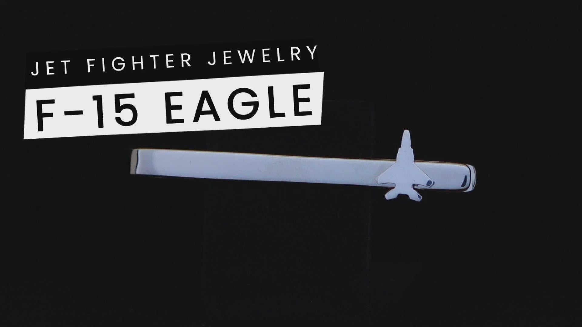 F 15 Military Jet Tie bar in sterling silver by Jet Fighter Jewelry
