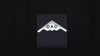 video of a B-2 Spirit tie tack made from sterling silver on a black background