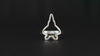 F-22 Fighter Jet outline sterling silver ring shown on a turntable with a dark background