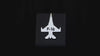 F-16 Fighting Falcon tie tack on a black background